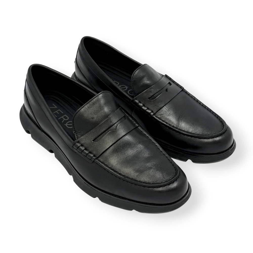Cole Haan 4.Zerogrand Black Leather Penny Loafer Mens 11.5M Athletic Rubber Sole